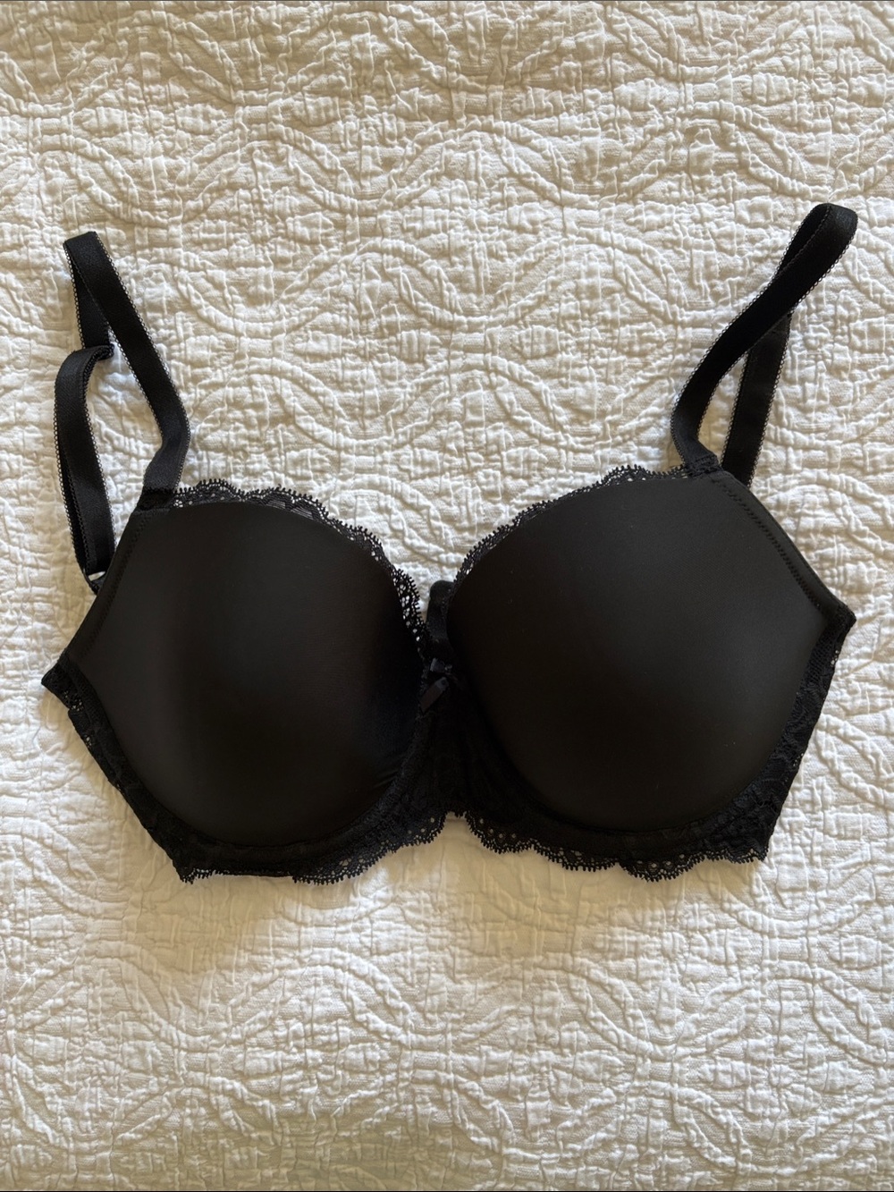Victoria's Secret Dream Angels Demi Black Lace-Trim